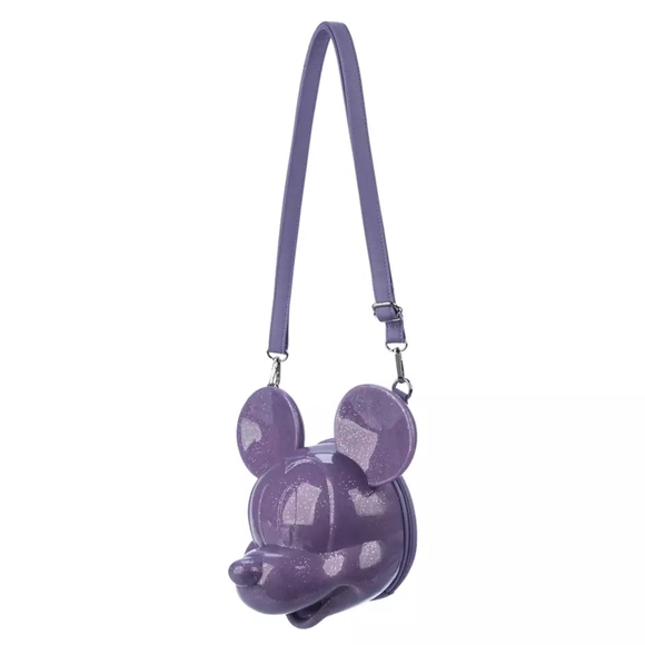 Loungefly Purple Glitter Mickey Mouse Bag - Picture 2 of 3